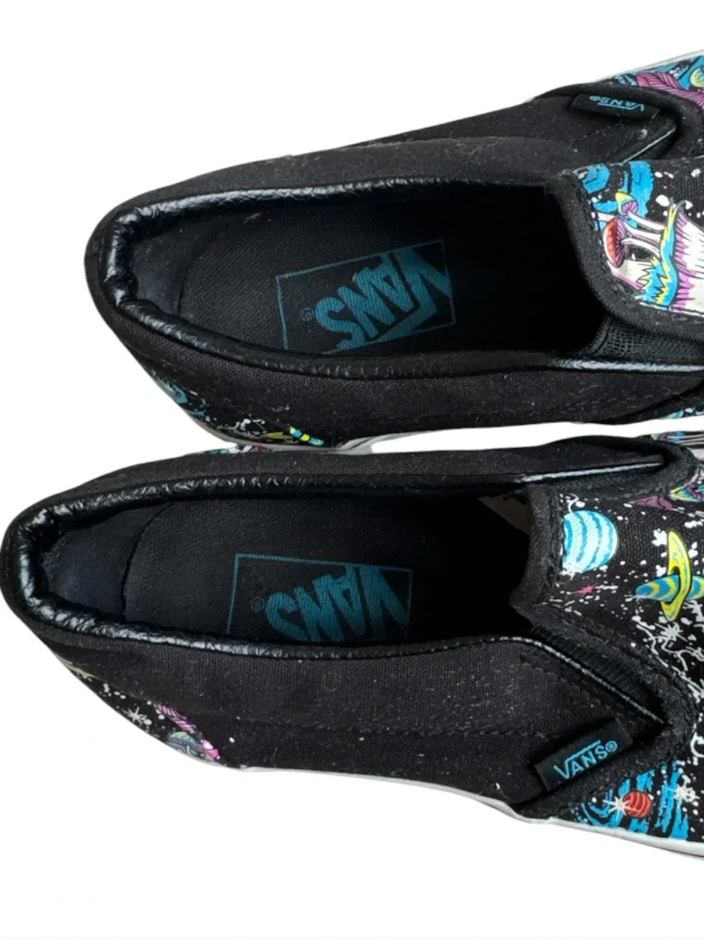 Vans Cosmic Glow classic canvas shoes glow in the dark mushroom galaxy print 9.5